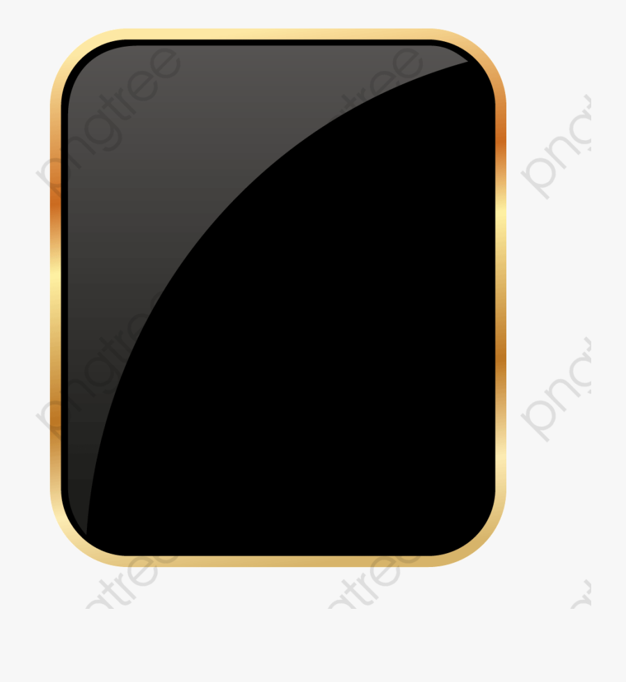 Gold Frame Square With Rounded Corners, Golden, Frame, - Smartphone, Transparent Clipart