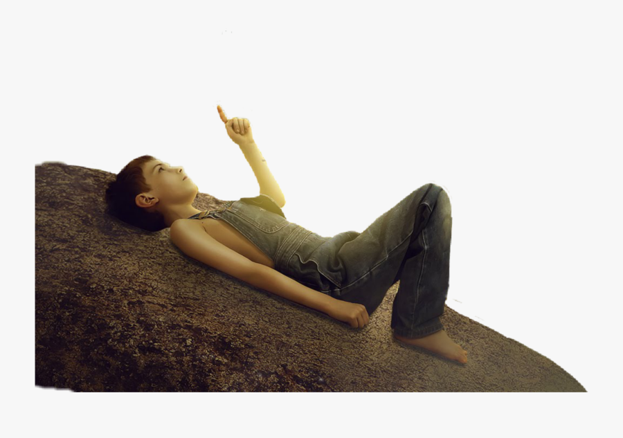#child #boy #person #laying #rock #pointing - Photo Shoot, Transparent Clipart