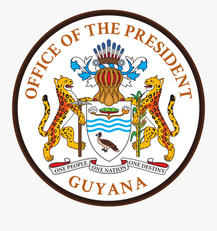 Arms Of The President In Guyana Clipart , Png Download - Guyana Coat Of Arms Symbols, Transparent Clipart