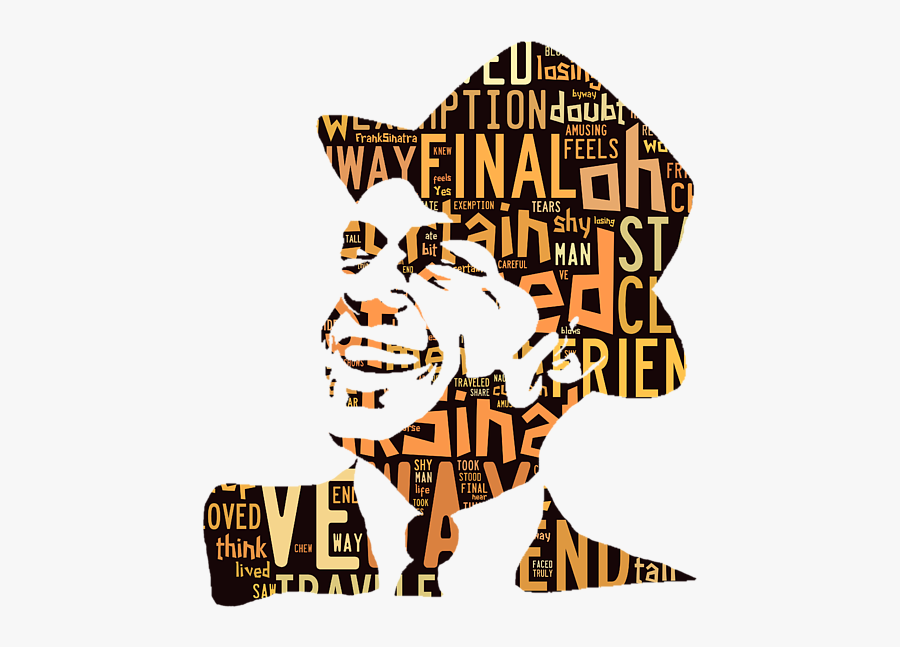 Frank Sinatra Yellow Print, Transparent Clipart