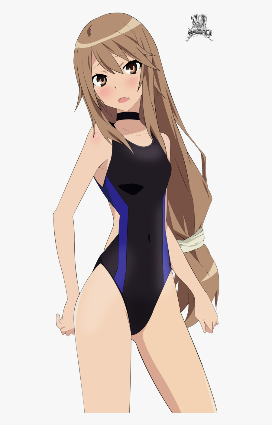 Transparent Bathingsuit Animated - Ookami San, Transparent Clipart
