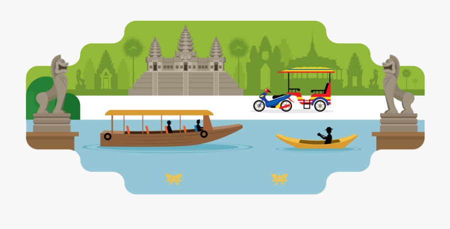 Boat In Water Festival Cambodia, Transparent Clipart