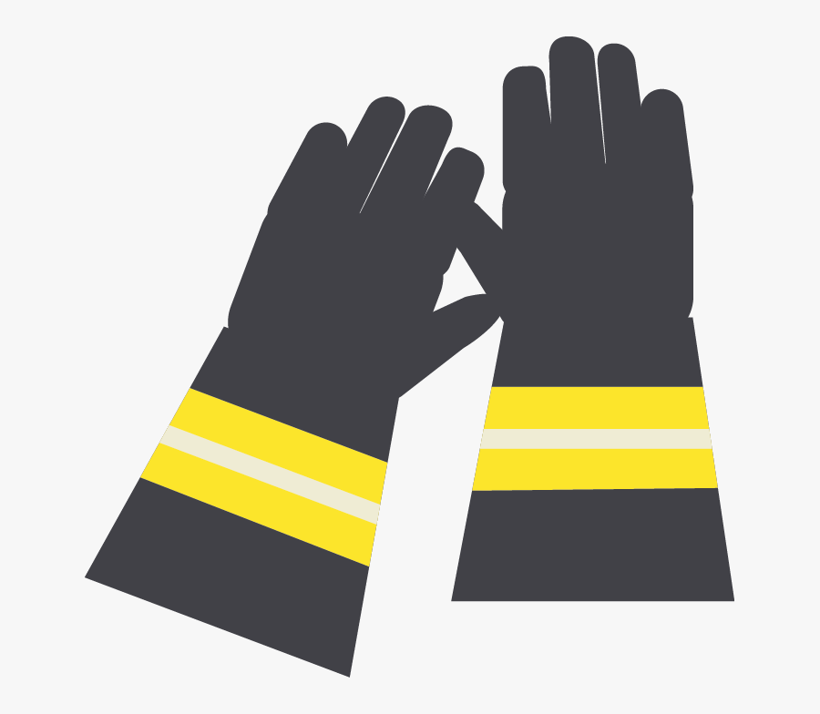 Fire Fighter Gloves - Firefighter Gloves Clipart, Transparent Clipart