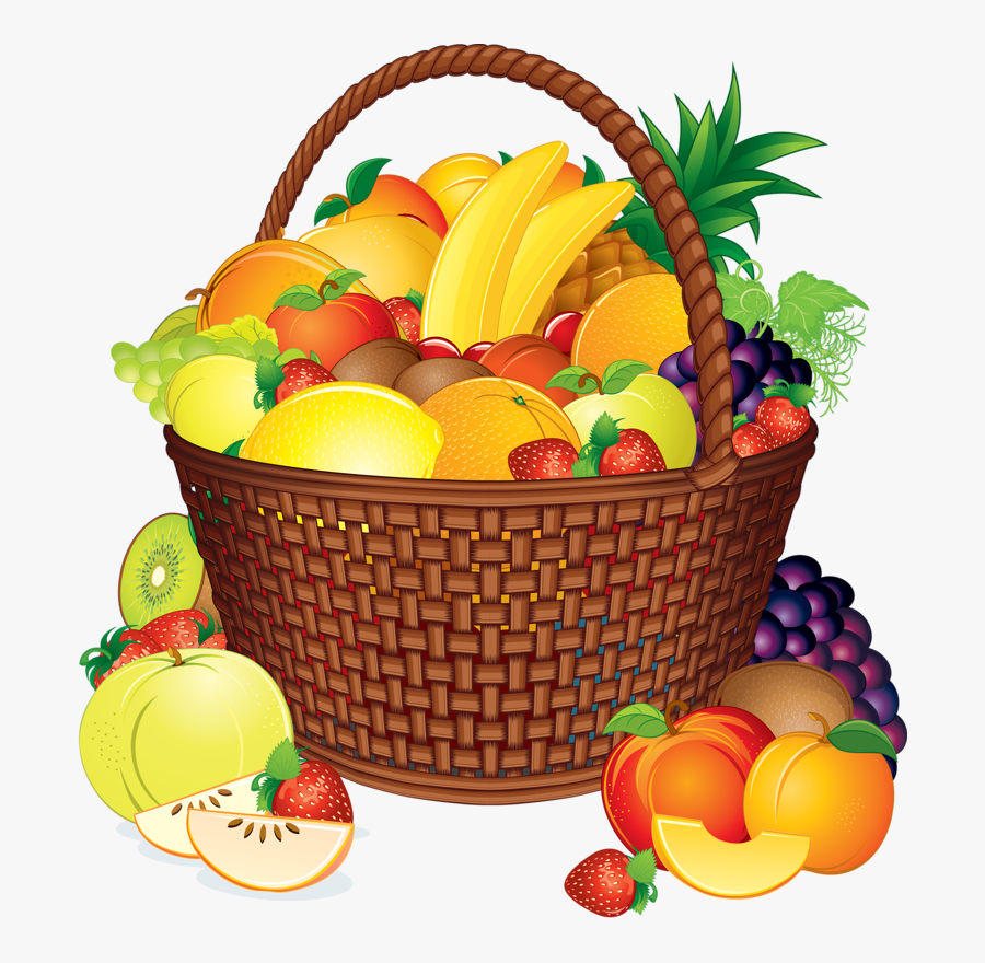 Fruits In A Basket Clipart, Transparent Clipart