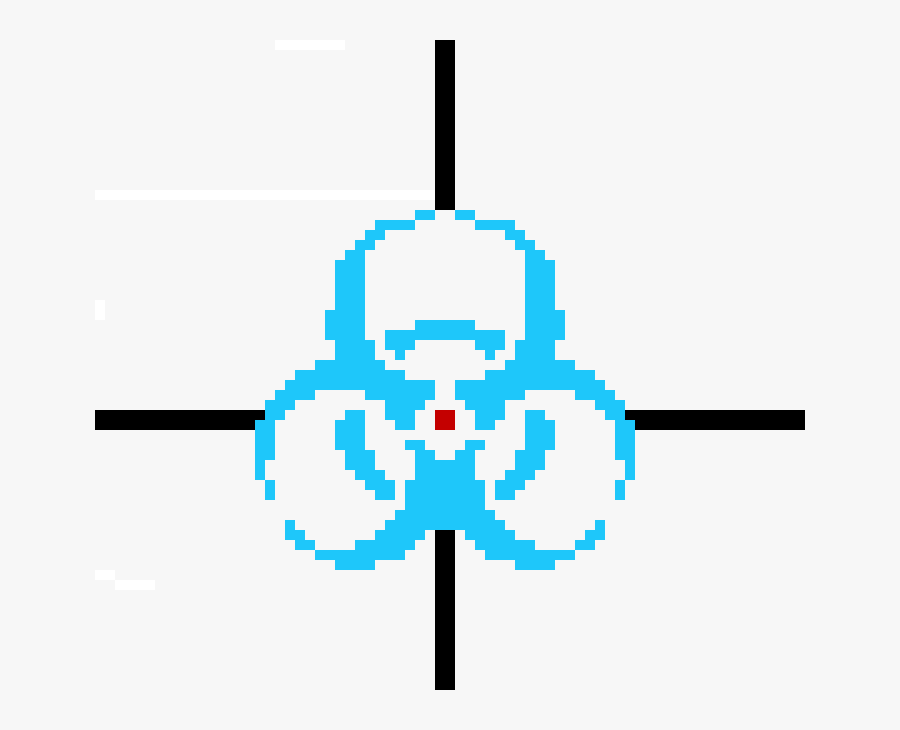 Biohazard Symbol Pixel Art, Transparent Clipart