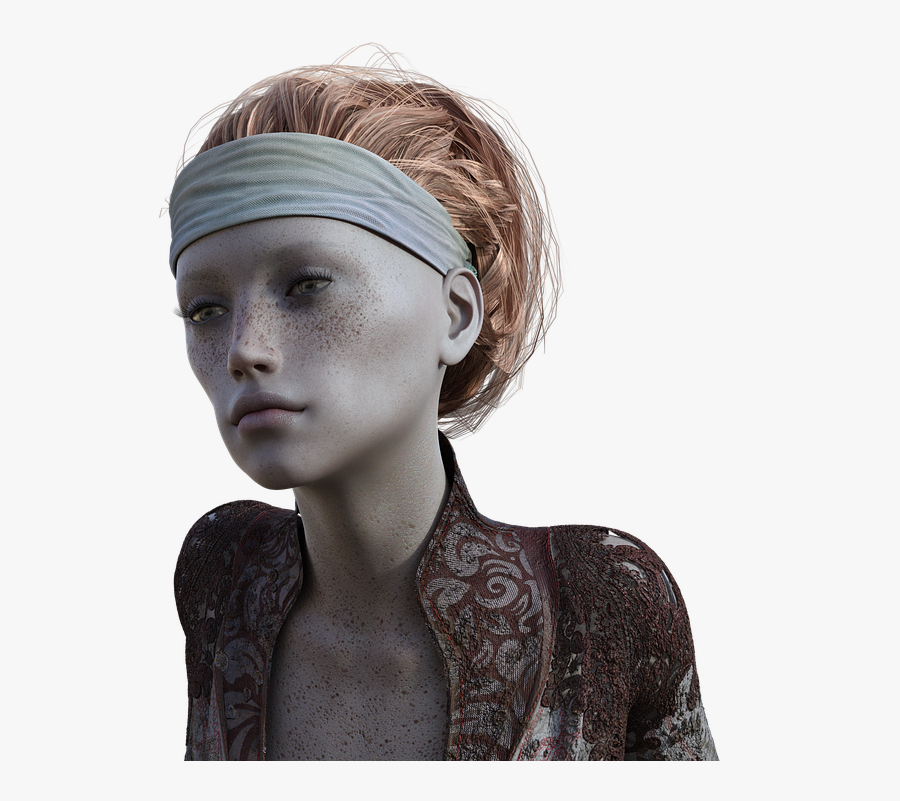 Woman Hairstyle Portrait Face Silhouette Head Headband - Headband, Transparent Clipart