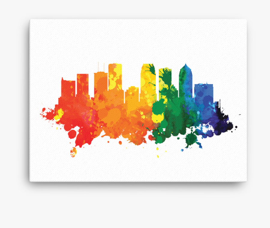 Tampa Florida City Skyline - Color Splash City Png, Transparent Clipart
