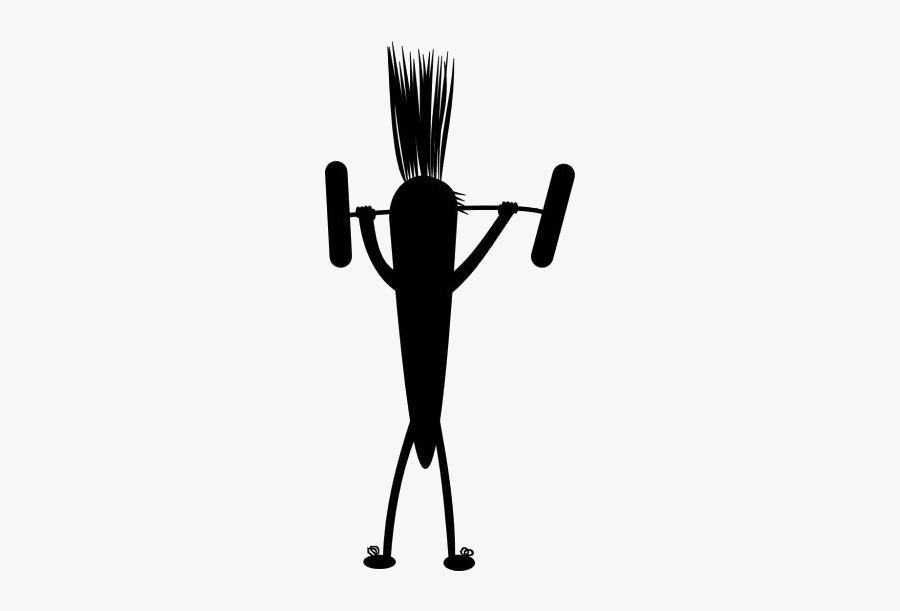 Lifting Weights Png Black And White - Silhouette, Transparent Clipart
