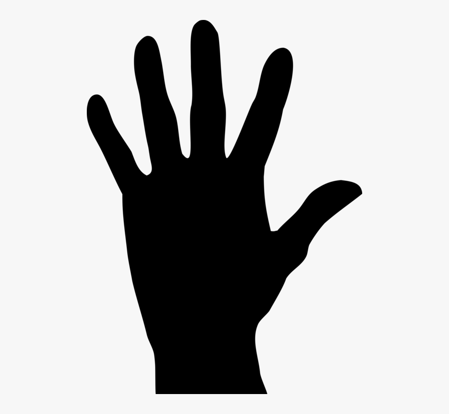 Computer Icons Hand Silhouette - Simple Hand Png, Transparent Clipart