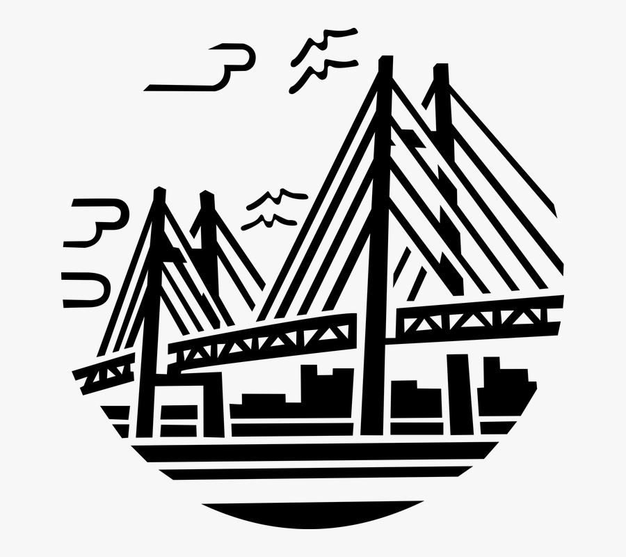 Bridge T Shirt Design, Transparent Clipart