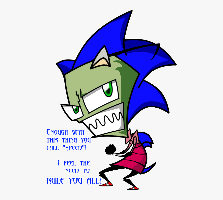 Sonic And Invader Zim - Invader Zim Without Disguise, Transparent Clipart