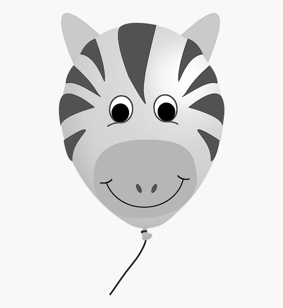 Zebra Balloon Clipart - Cartoon, Transparent Clipart