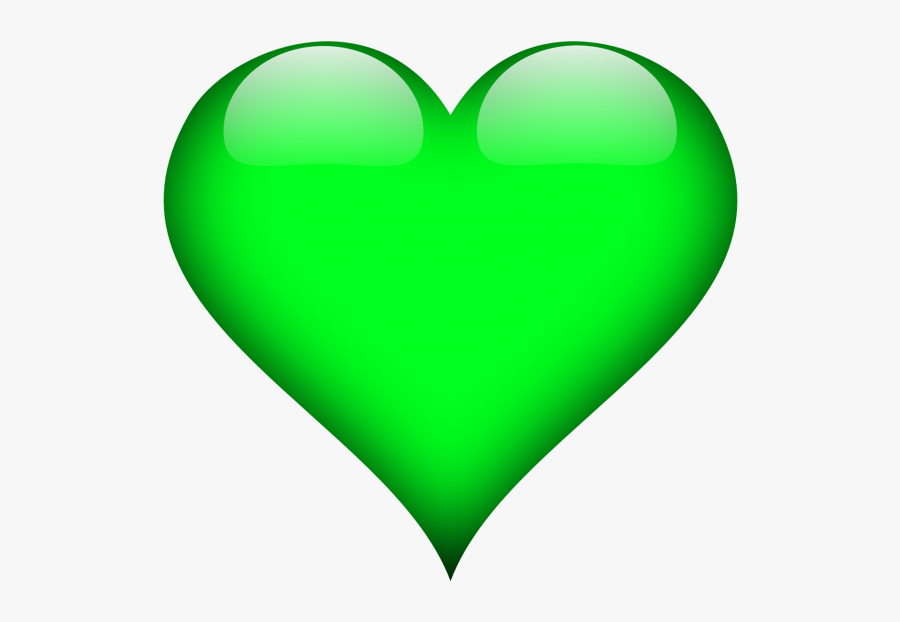 3d Heart Png - Transparent Background Green Heart, free clipart download, p...
