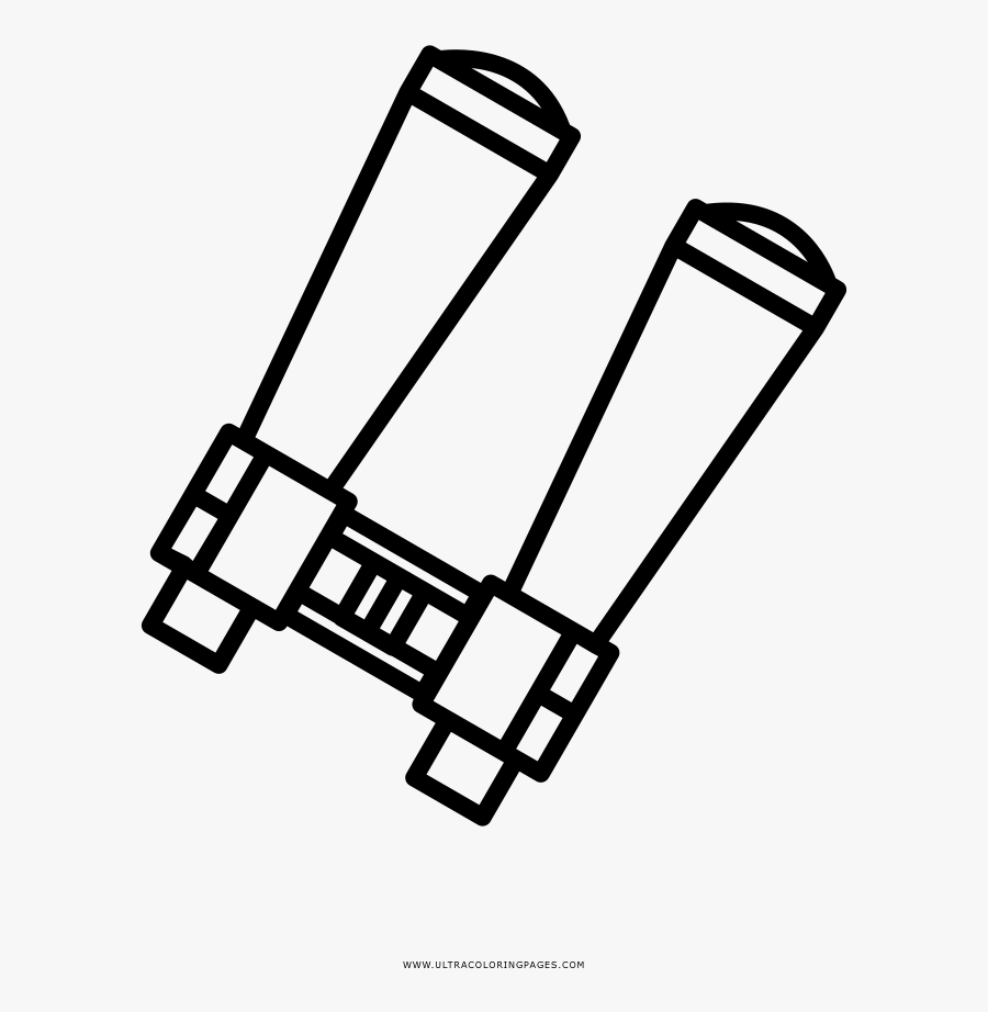 Binoculars Coloring Page - Icon, Transparent Clipart