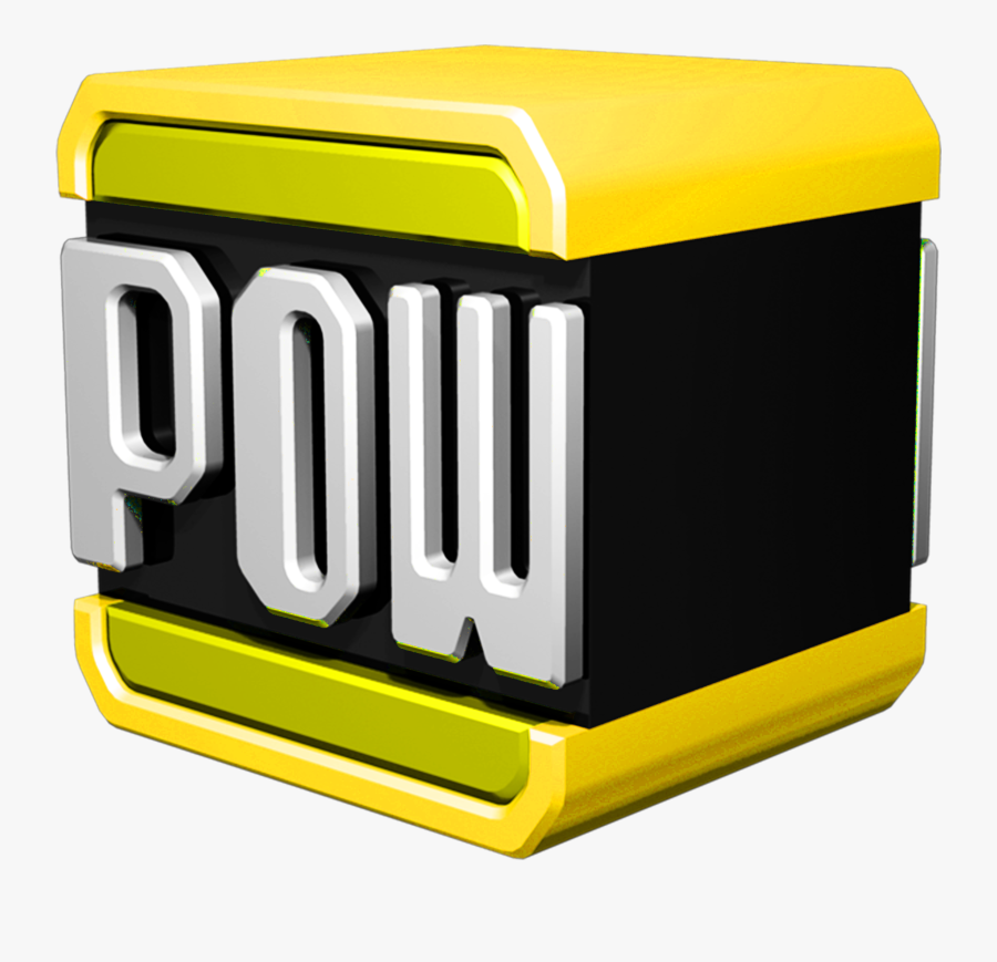 Golden Clipart Gold Block - Super Mario Pow Box, Transparent Clipart