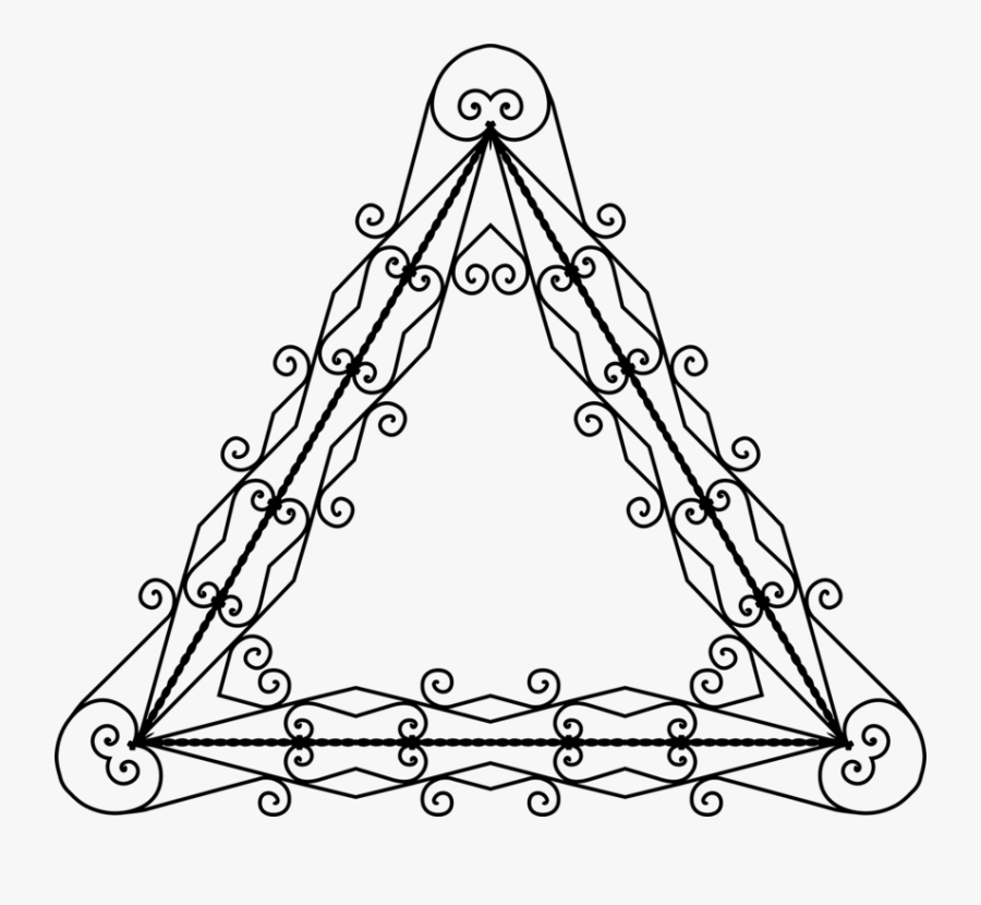 Line Art,triangle,symmetry - Illustration, Transparent Clipart