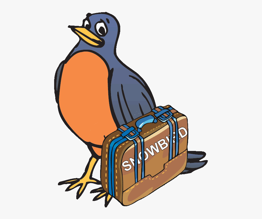 Snowbird - Suitcase Clip Art, Transparent Clipart