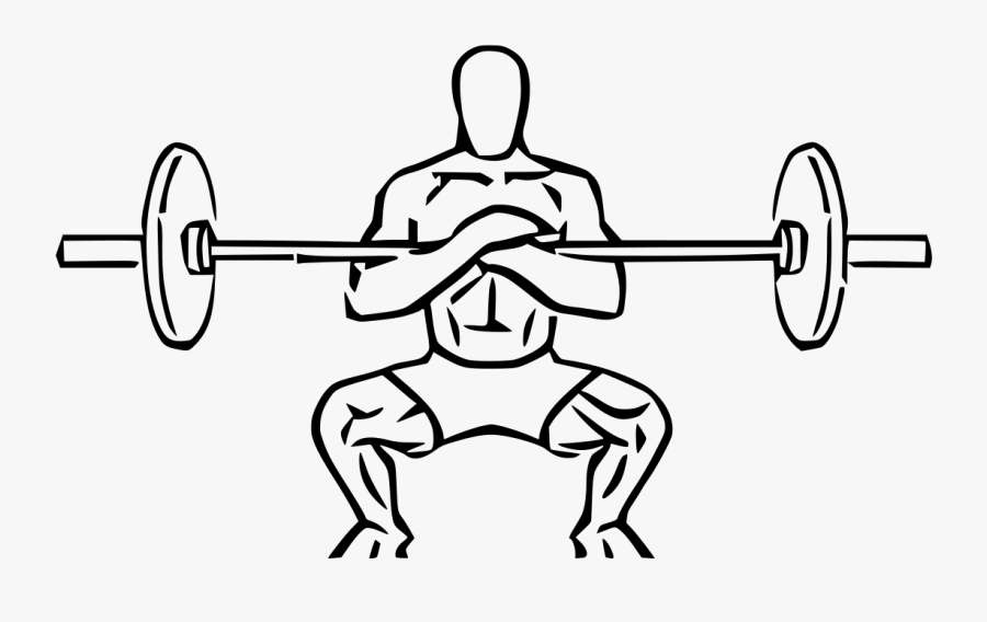 File Zecher Squats Svg - Weight Lifting Drawing, Transparent Clipart