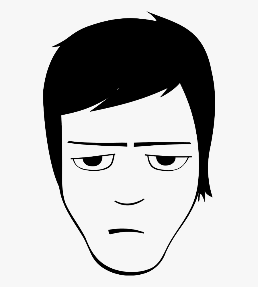 Boy Bored Face - Facial Expression Cartoon Bored, Transparent Clipart