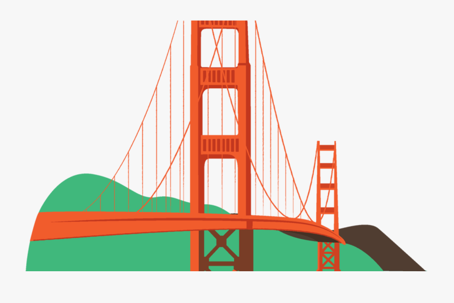 Transparent New York Bridge Clipart - Animated Golden Gate Bridge, Transparent Clipart