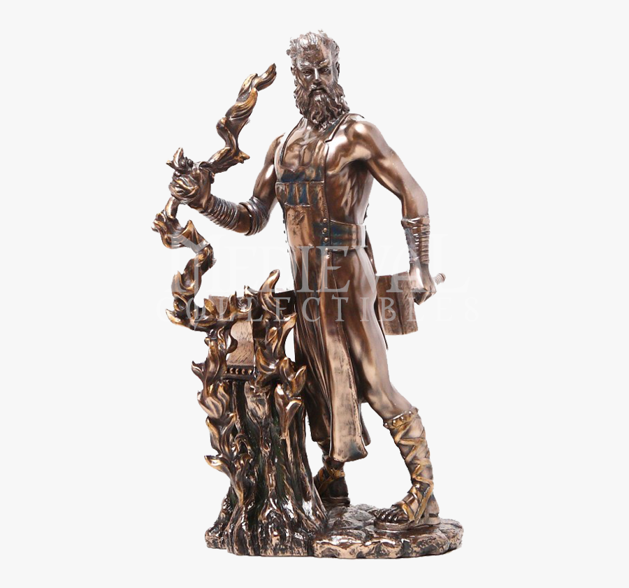 Ancient Greek Blacksmith Hephaestus Statue, Transparent Clipart