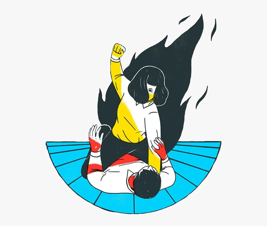 #punch #man #women #colours #flame #power #revenge - Cartoon, Transparent Clipart