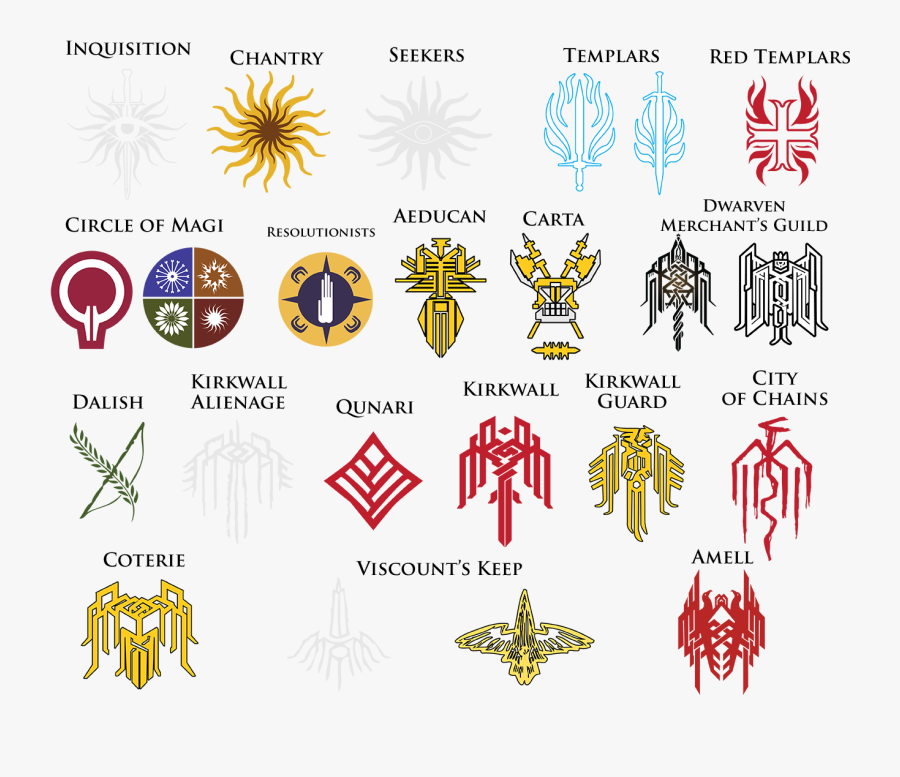 Dragon Age Symbols, Transparent Clipart