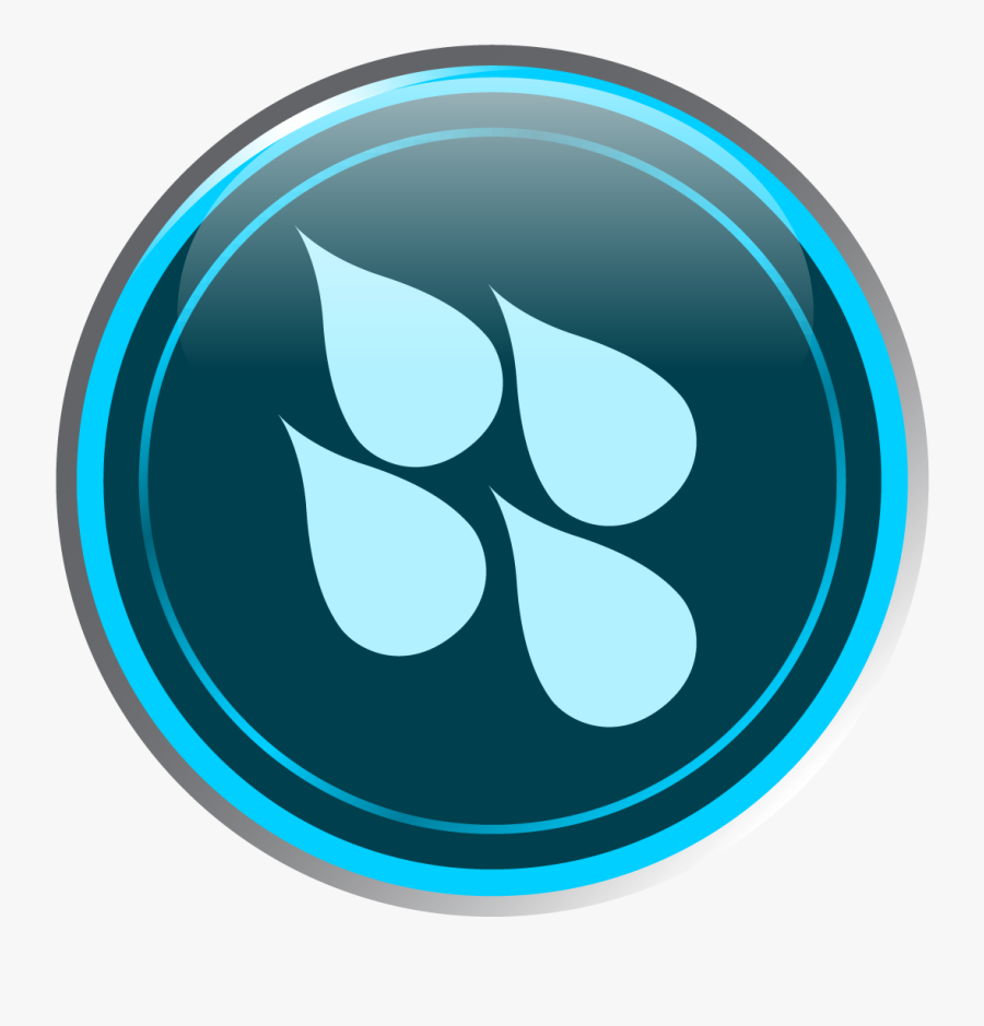 Water Scroll Element Emblem - Circle, Transparent Clipart