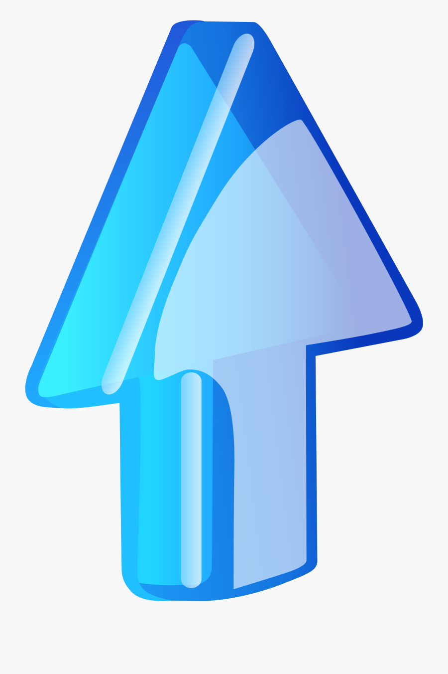 Blue Glass Arrow Png Clipart , Png Download - Top Arrow, Transparent Clipart