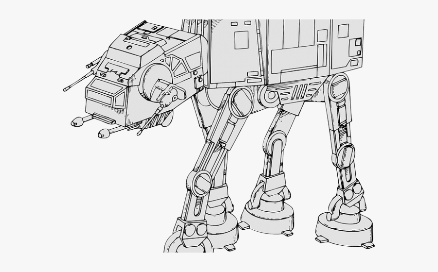 Star Wars Walker Drawing, Transparent Clipart