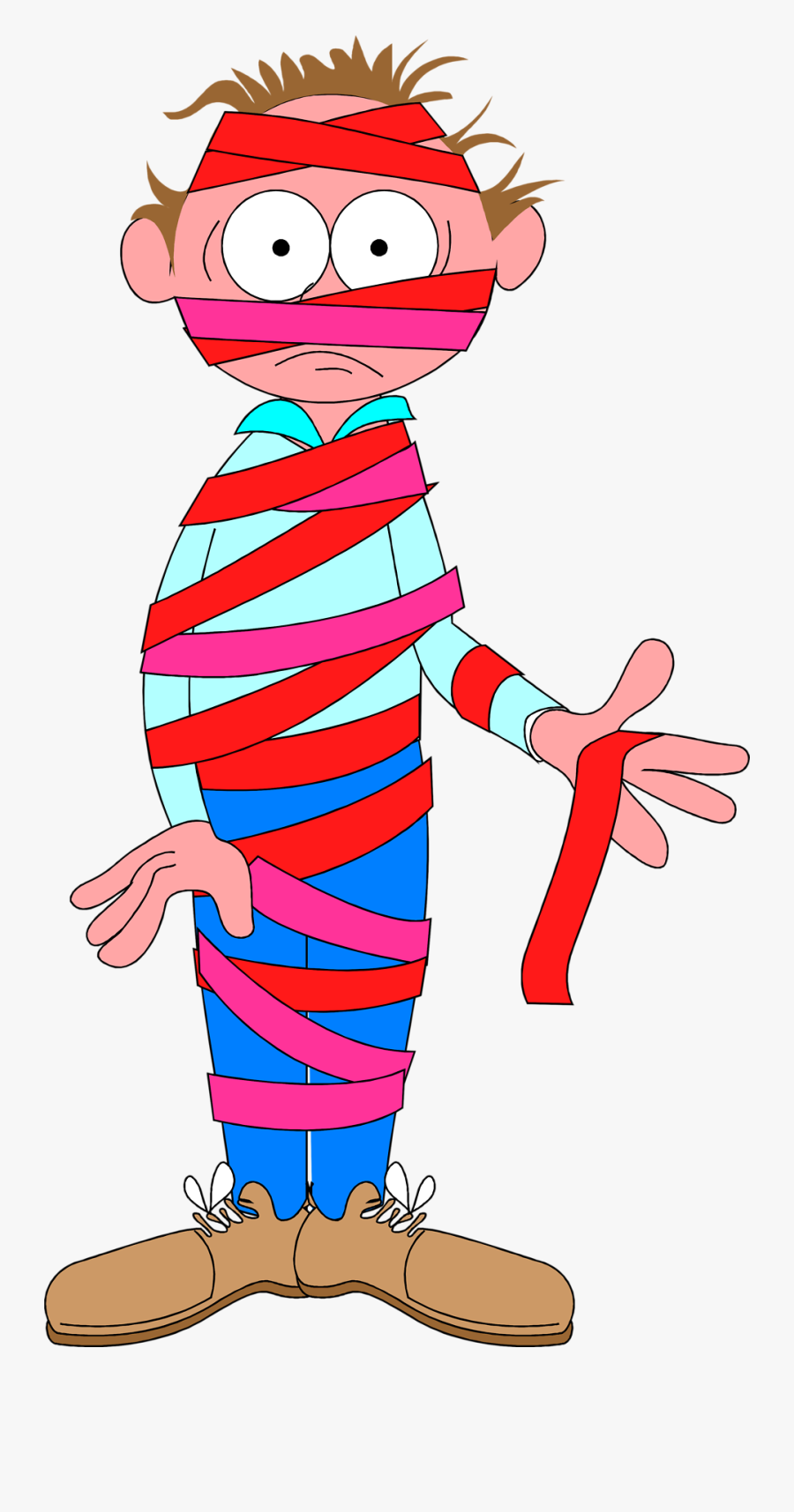 Man Clipart Red - Wrapped In Red Tape, Transparent Clipart