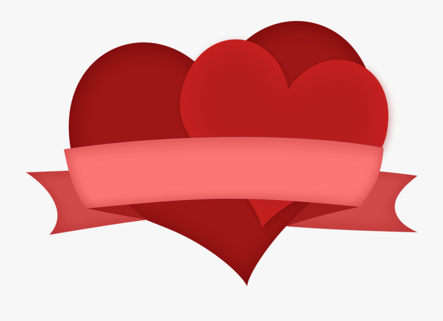 Transparent Heart Ribbon Png, Transparent Clipart