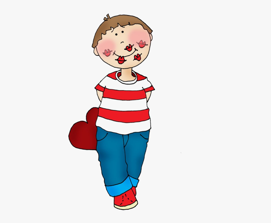 Girl Kisses Boy On Lips Cartoon, Transparent Clipart