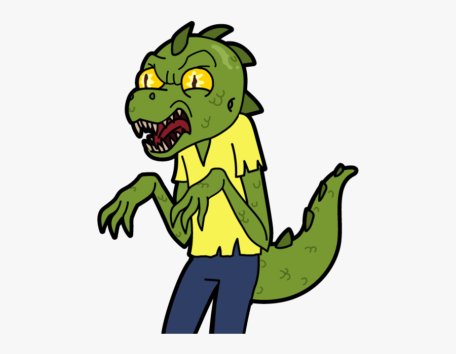 Transparent Reptile Png - Pocket Mortys Lizard Morty, Transparent Clipart
