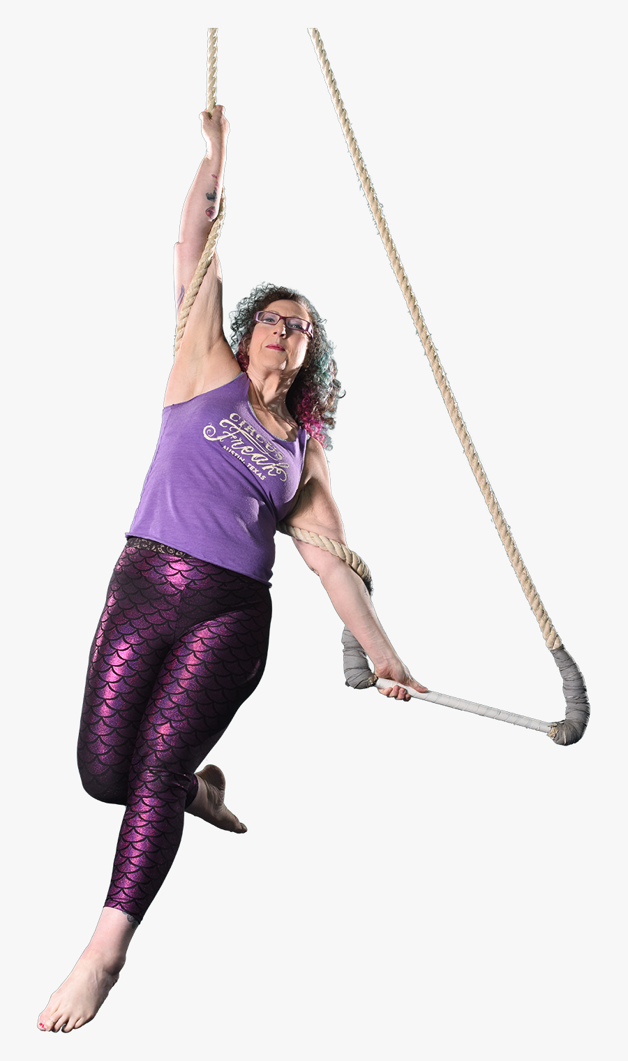 Female Student Performing On Trapeze - Gymnast, Transparent Clipart