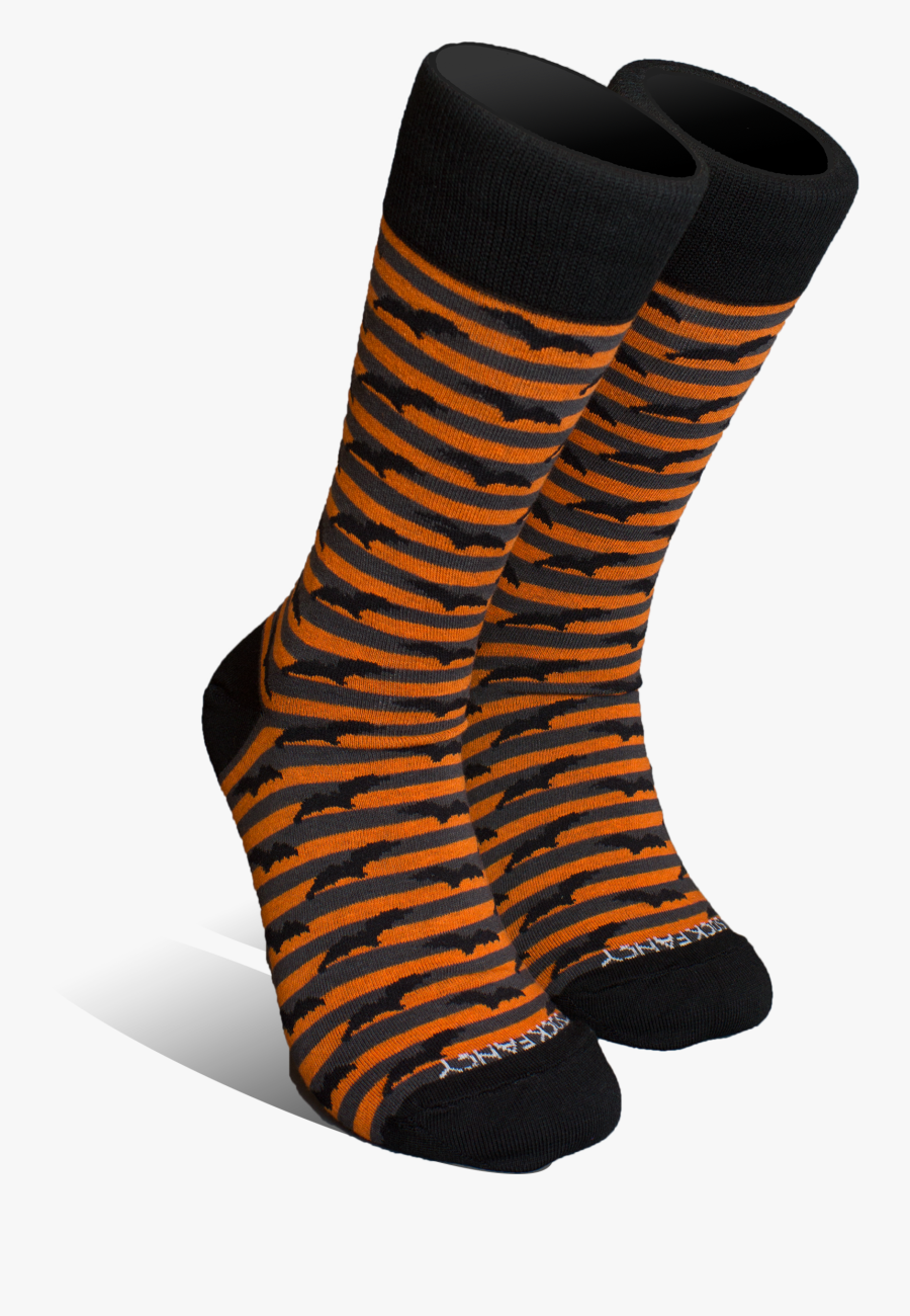 Hd Spooky Bats Sock - Sock, Transparent Clipart