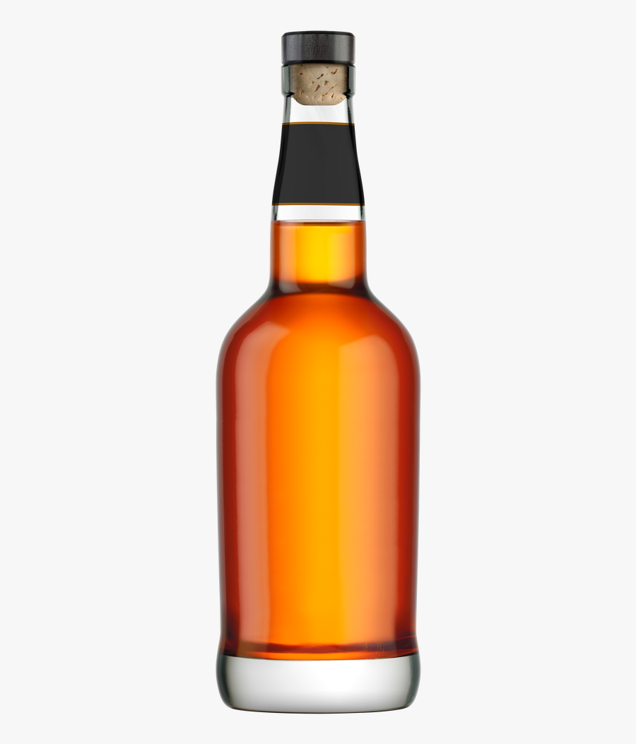 Bottle Of On A Transparent Background - Whiskey Bottle Transparent Backgrou...
