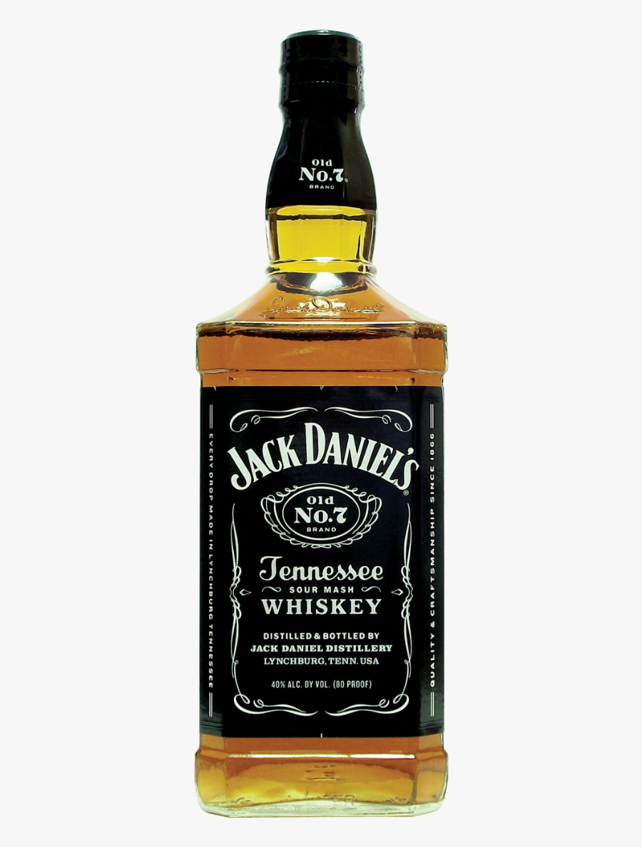 Black Label Whiskey No Transparent Background - Jack Daniels Bottle Png, Transparent Clipart