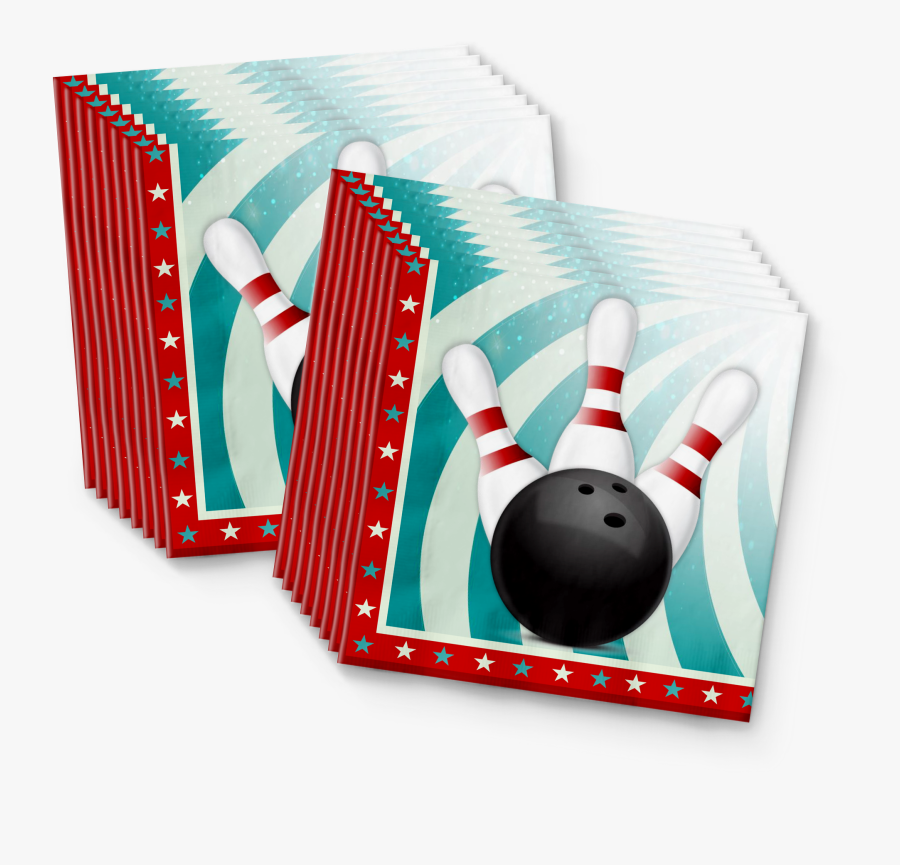 Bowling Fun Birthday Party Tableware Kit For 16 Guests - Ten-pin Bowling, Transparent Clipart