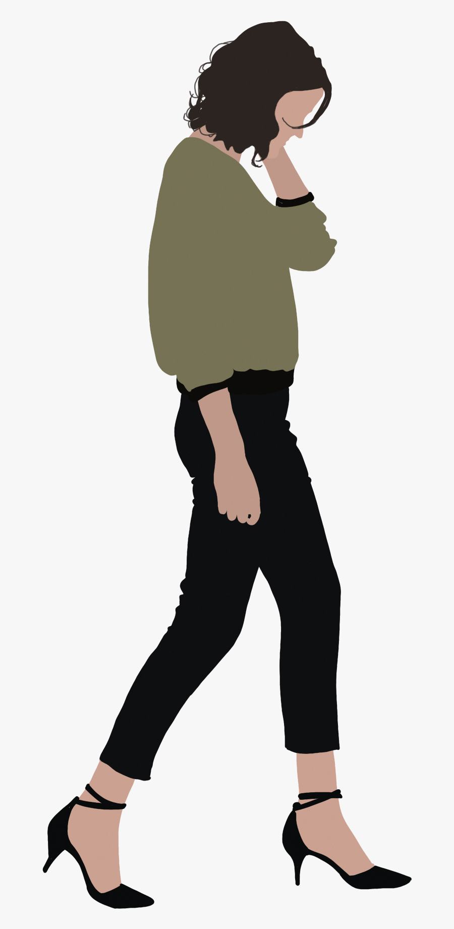 People Walking Side Png, Transparent Clipart