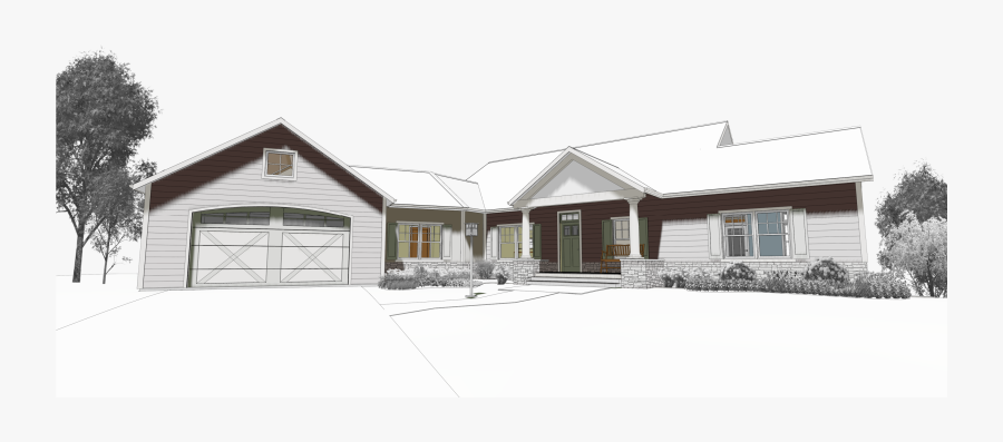 Transparent Farmhouse Clipart - Snow, Transparent Clipart