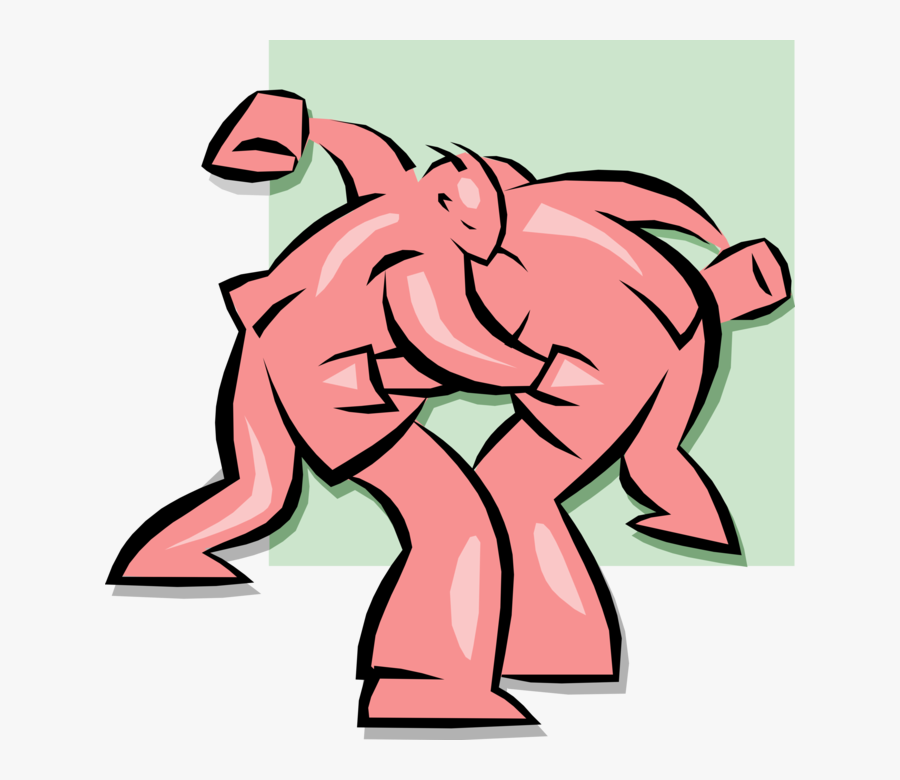 Vector Illustration Of Business Competitors Locked, Transparent Clipart