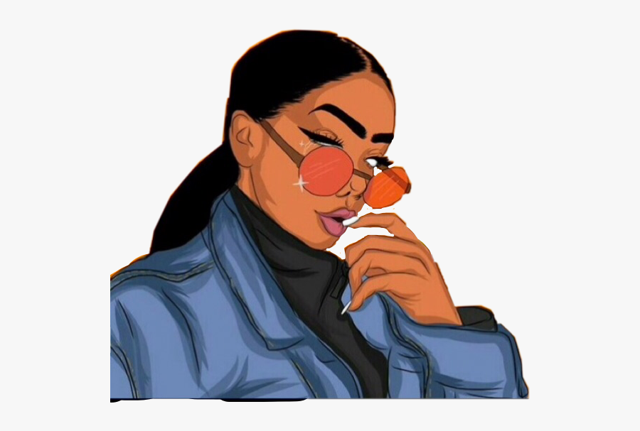 #baddie #cartoonbaddie #girl #peng #gyal #supreme 🤪😟 - Trill Black Girl Art, Transparent Clipart