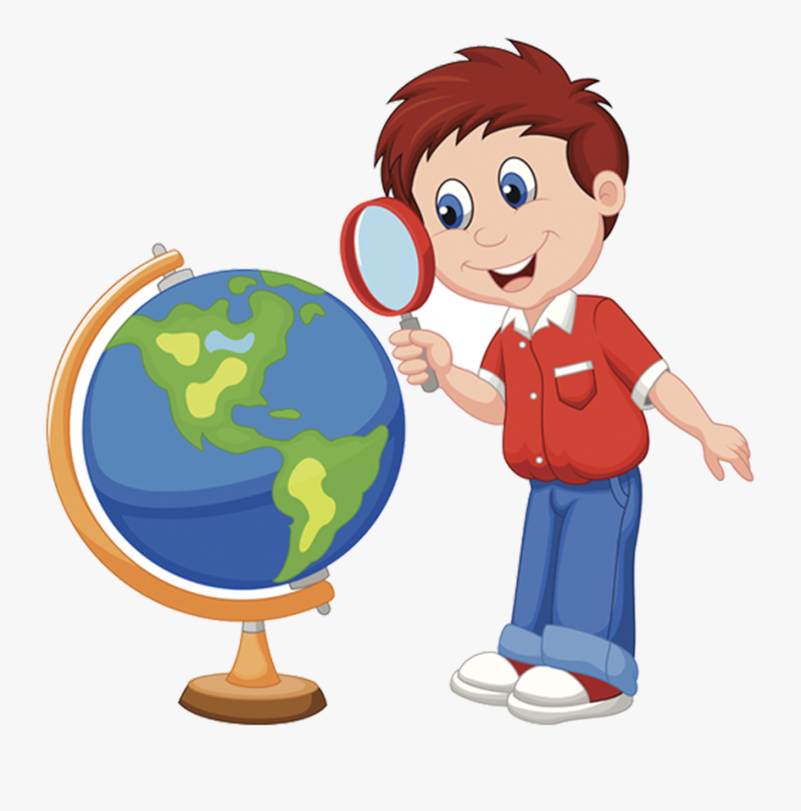 Geography Clip Art For Kids - Kid Magnifying Glass Clipart, Transparent Clipart