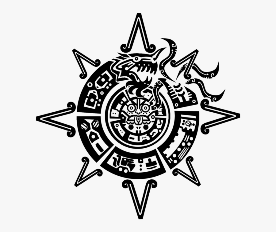 Transparent Cross Tattoo Clipart - Aztec Warrior Symbol Tattoo, Transparent Clipart
