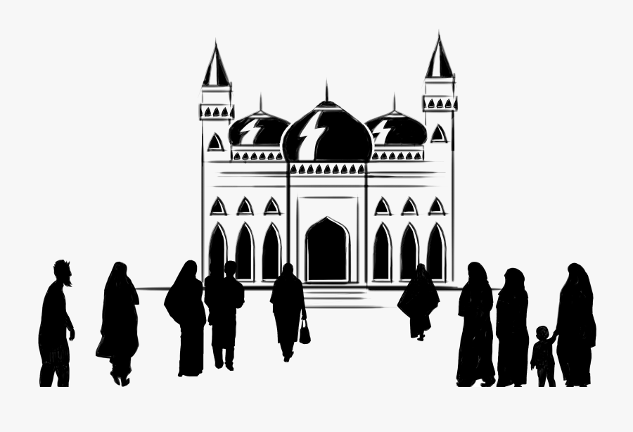 Mosque Islam Place Of Worship Salah - Orang Ke Masjid Png, Transparent Clipart