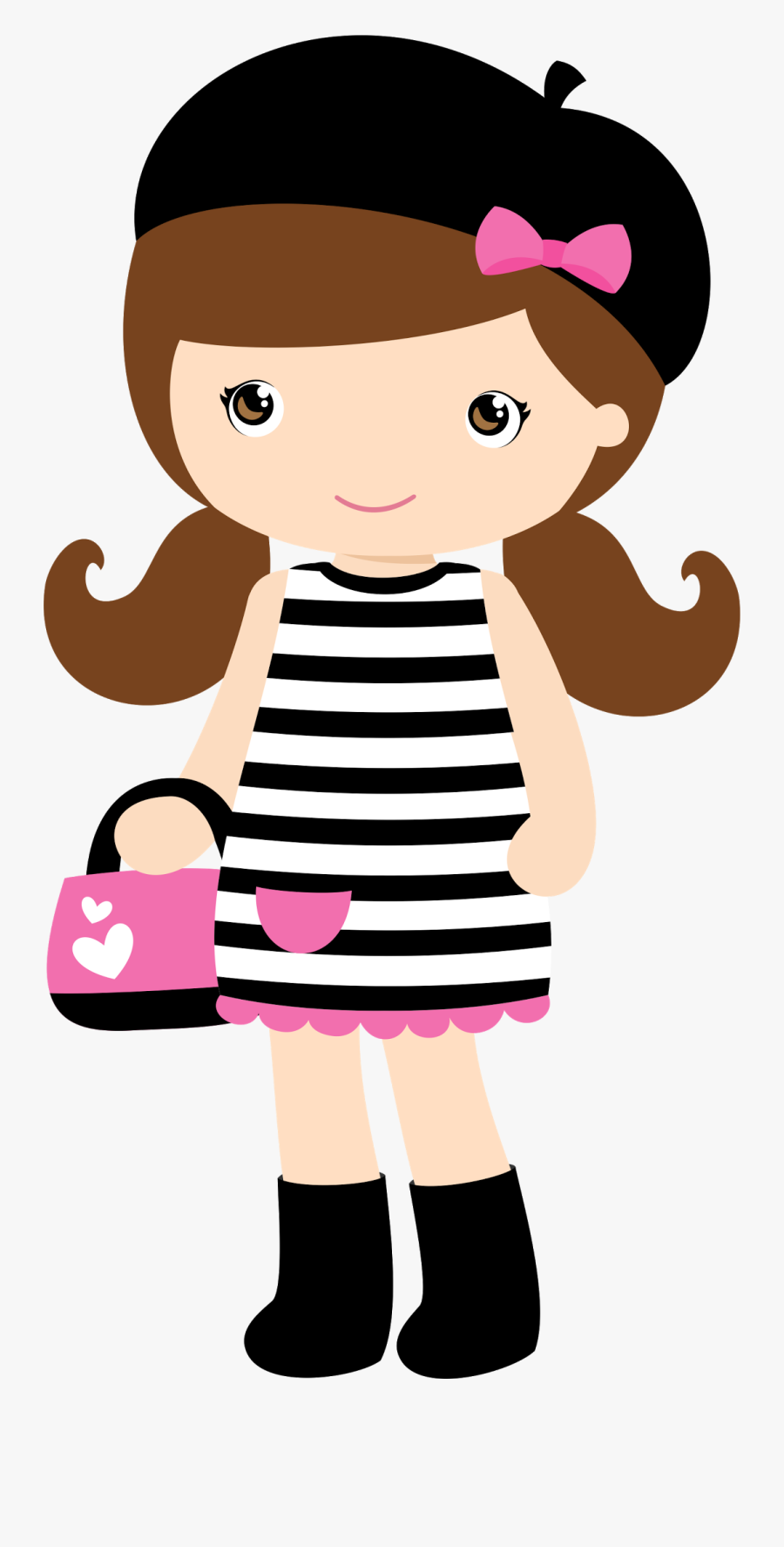 Clip Art Meninas Bonecas Laminas Pinterest - Cartoon Doll Drawing, Transparent Clipart