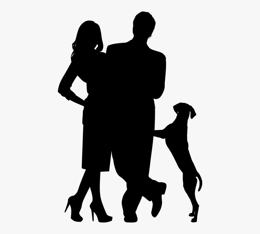 Man Woman Dog, Transparent Clipart