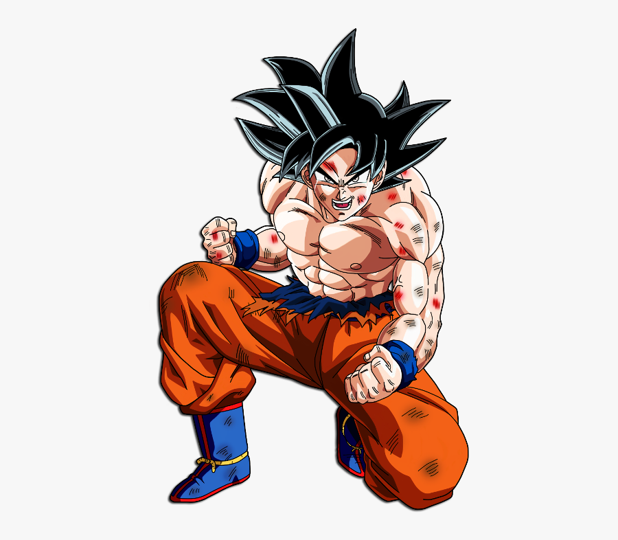 Goku Ui Ultrainstinct Bruised Injured Freetoedit - Goku Ultra Instinct Full Body, Transparent Clipart