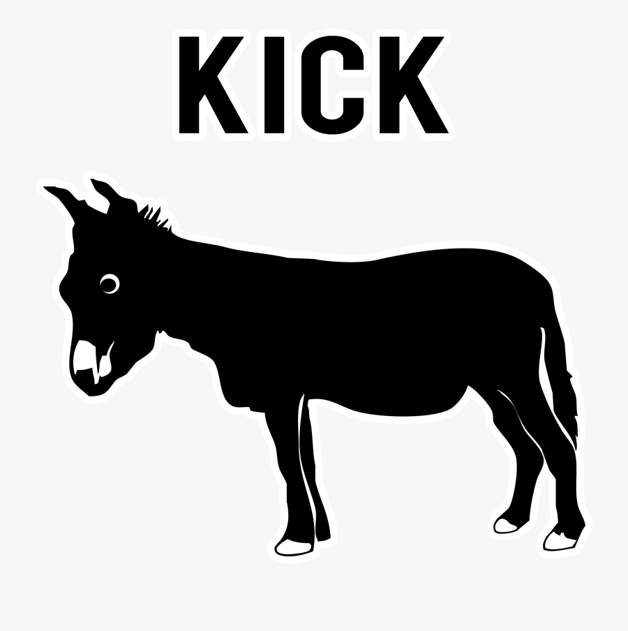 Donkey Clipart Donkey Kick - Kick Ass With Donkey, Transparent Clipart